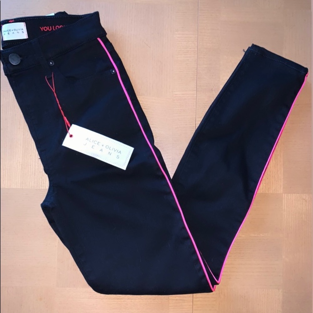 Alice + Olivia High Rise Ankle Skinny Jeans